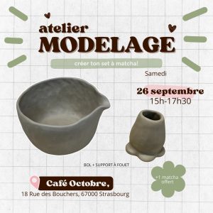Atelier de modelage set à matcha